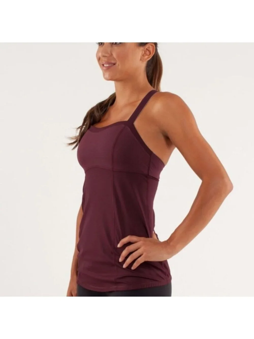 Lululemon Run: Catch Me TankBordeaux Drama / Tonka Stripe Bordeaux Drama